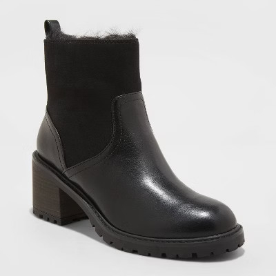 Women's Marla Faux Fur Lug Ankle Boots - Universal Thread™ | Target