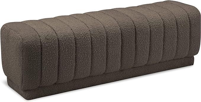 Meridian Furniture Heathrow Collection Modern | Contemporary Ottoman/Bench with Rich Boucle Fabri... | Amazon (US)
