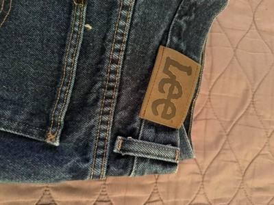 Lee Men's Straight Denim Jeans Medium Wash 5-Pocket Button Zip Logo Blue Cotton | eBay US