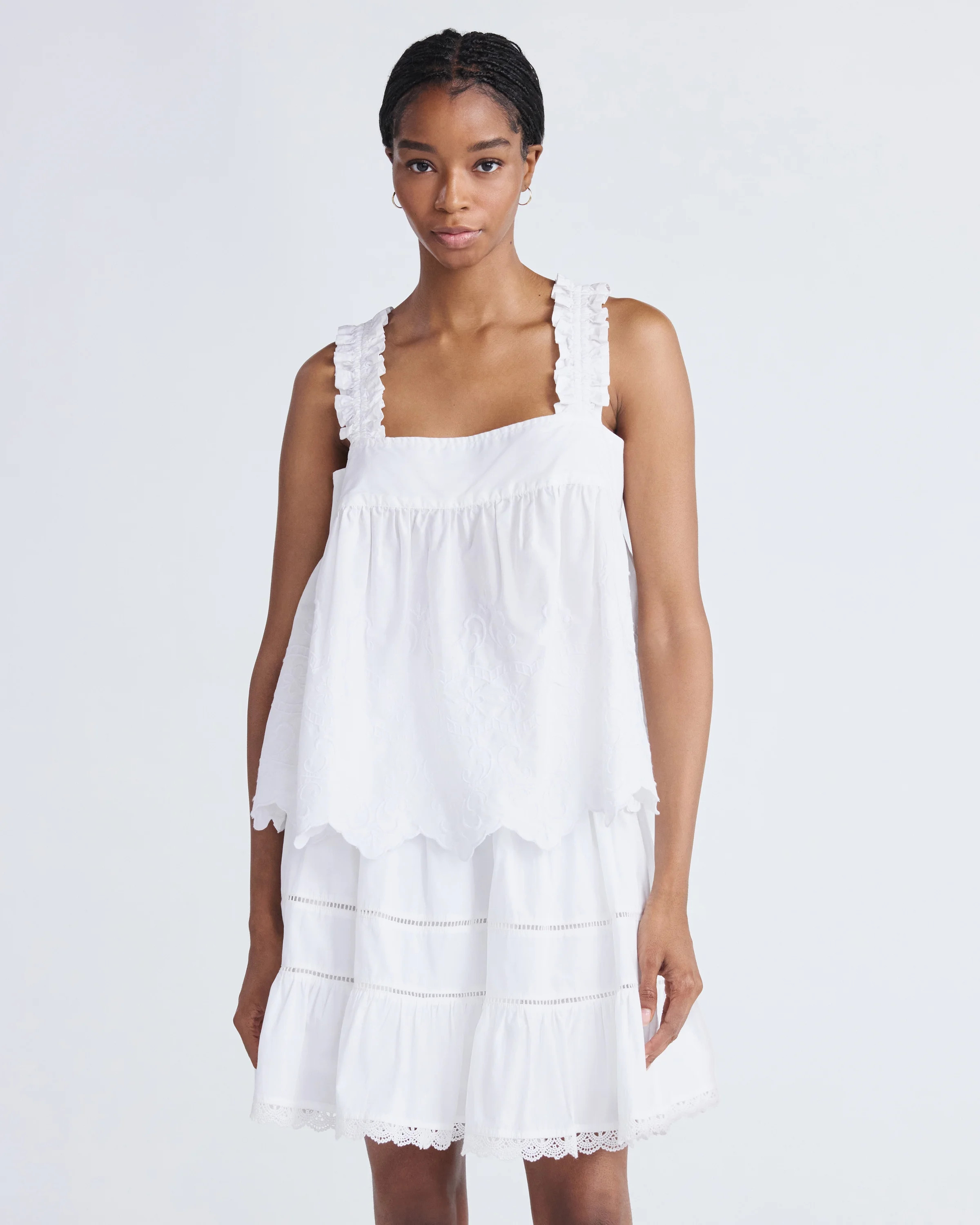 Free Assembly Women's Sleeveless Cotton Eyelet Top, Sizes XS-XXL | Walmart (US)
