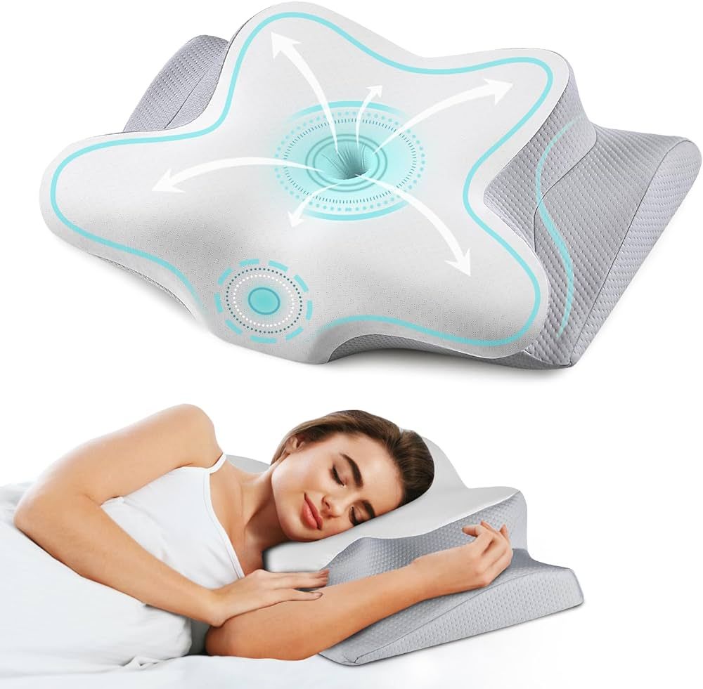 Neck Pillow Cervical Memory Foam Pillows for Pain Relief Sleeping, Ergonomic Pillow for Shoulder ... | Amazon (US)