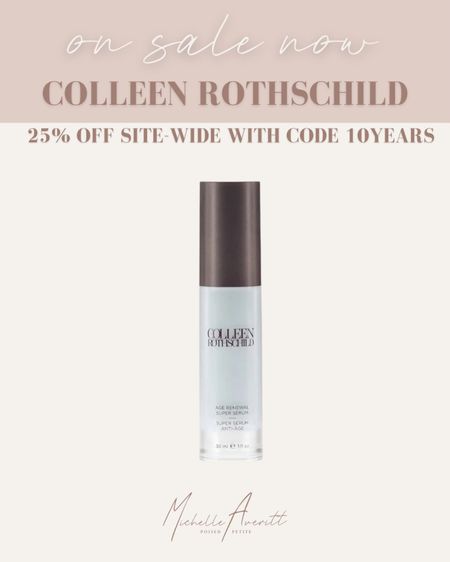 Age renewal serum! 

25% off at Colleen Rothschild for their 10 year anniversary sale! Use code 10YEARS!

#LTKsalealert #LTKGiftGuide #LTKbeauty