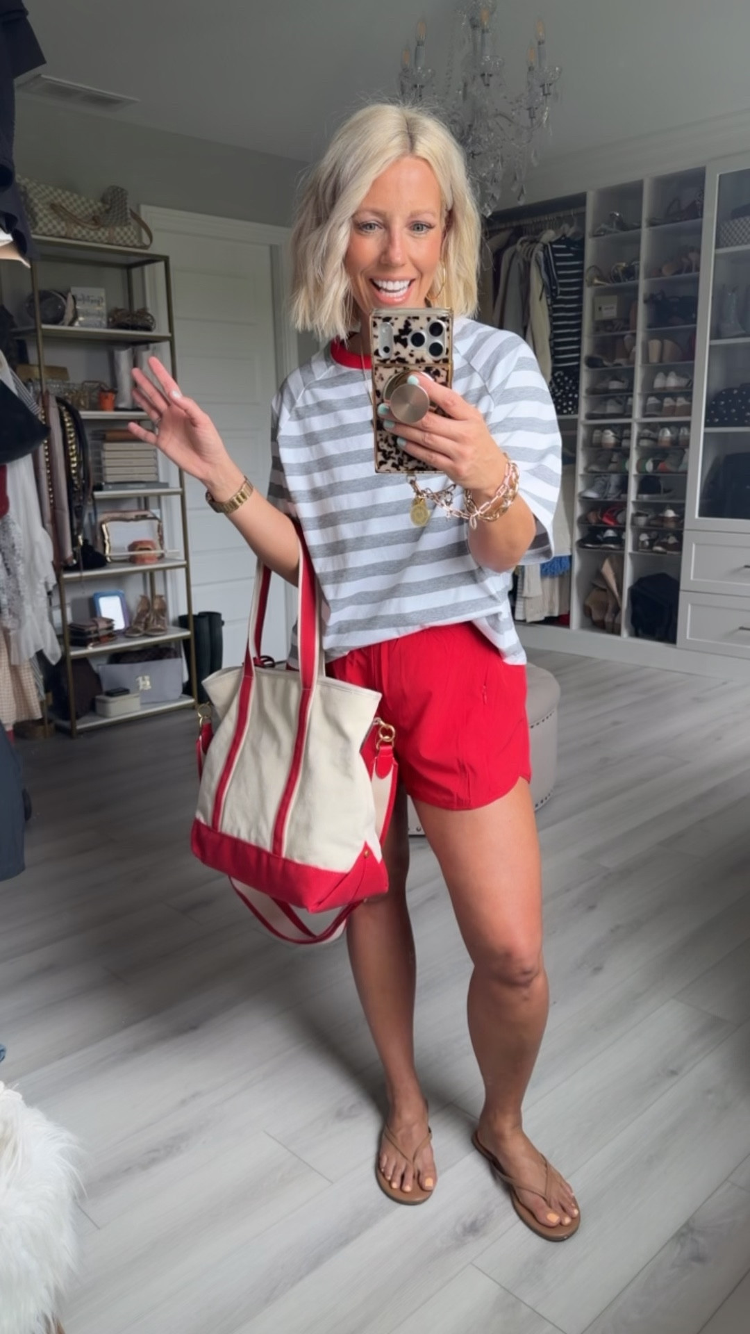 Bright, bold, and budget-friendly ☀️ These colorful striped tees from Walmart are my go-to summer staple! Think effortless outfits on repeat—paired with denim shorts, jeans, flowy skirts, or athletic shorts for an easy look. Lightweight, comfy, and giving that elevated casual vibe without the price tag 🙌
⬇️⬇️⬇️
Tees size small (run roomy)
Linen pants small
Red shorts medium 

#WalmartFashion #SummerOutfits #AffordableStyle #StripedTees #MomStyle #CasualChic #EverydayOutfits #BudgetFriendlyFashion #SummerStyle #WalmartFinds



#LTKmomlife #LTKActive #LTKSaleAlert