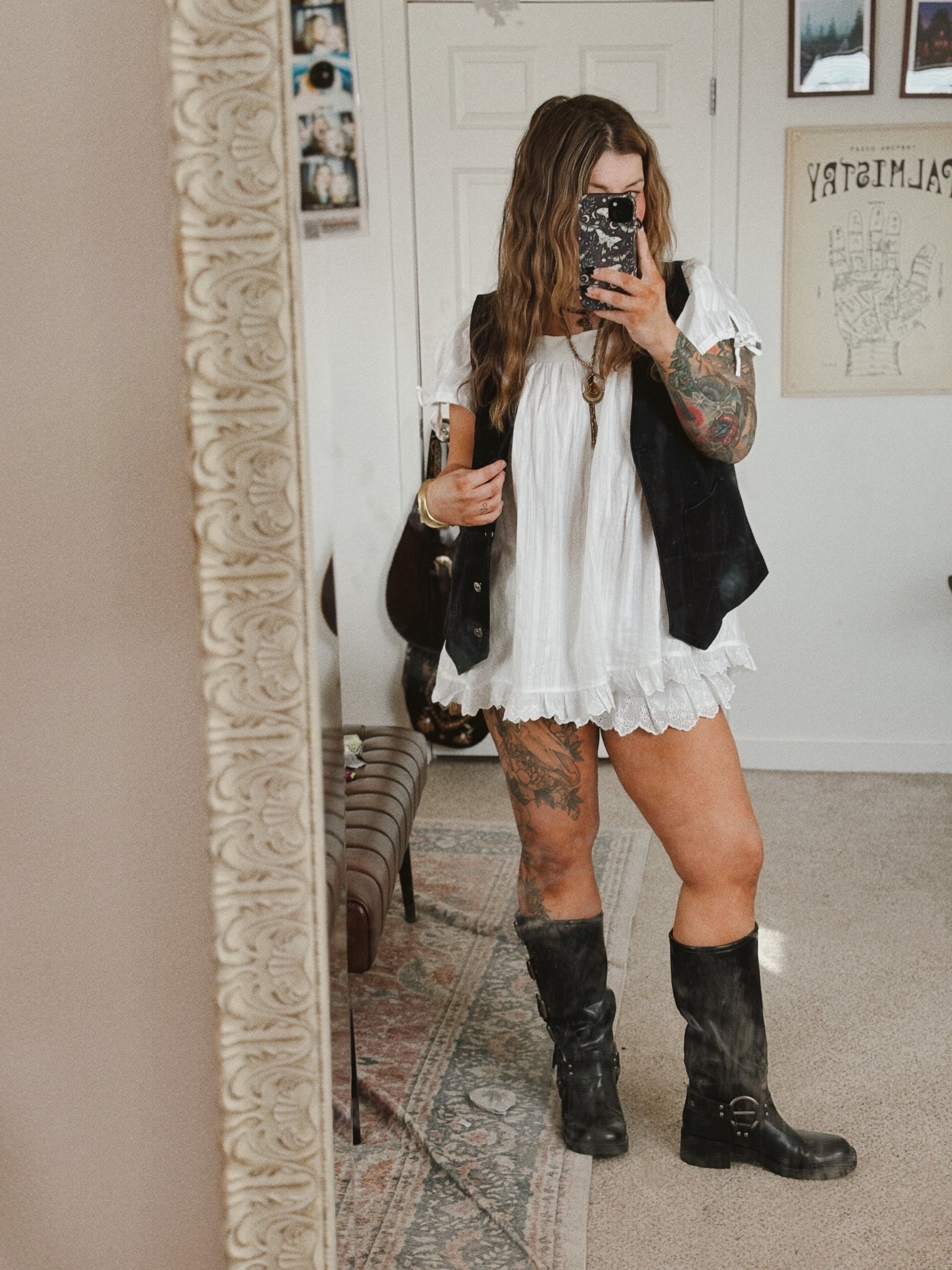 Moto boho summer outfit for midsize 

#LTKPlusSize #LTKMidsize #LTKootd