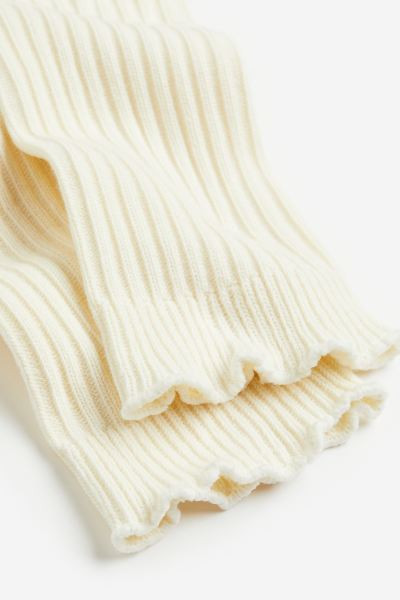 Beinstulpen in Rippstrick - Naturweiß - Kids | H&M AT | H&M (DE, AT, CH, NL, FI)