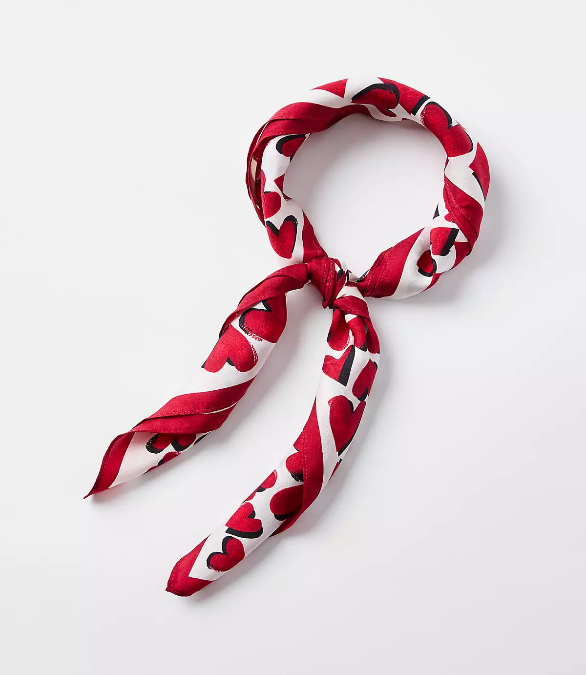 Heart Silk Square Scarf | LOFT