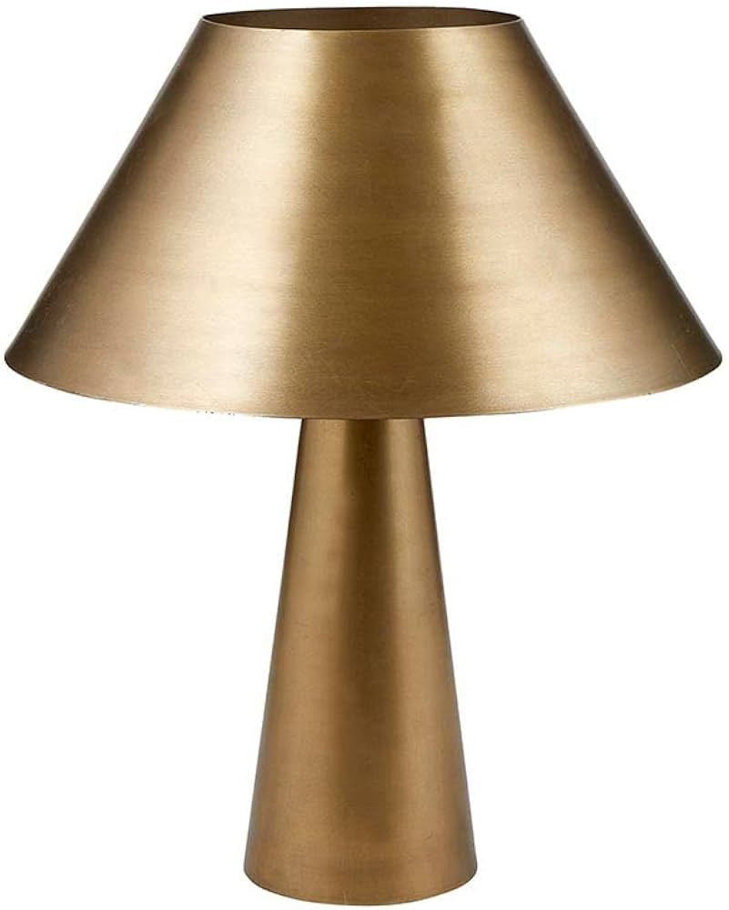 47th & Main Modern Art Deco Metal Shade Table Lamp for Living Room, 15" High, Gold | Amazon (US)