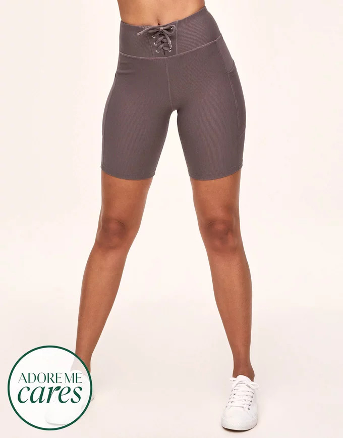 Remy Rib Lace-Up Biker Short | Adore Me