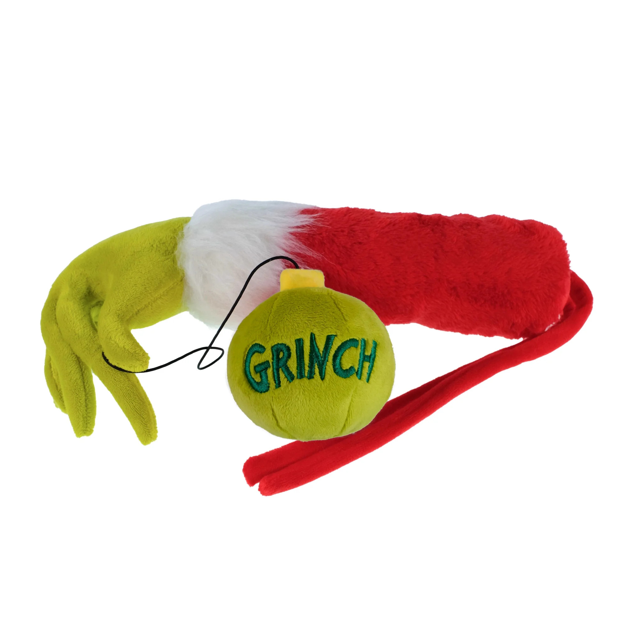 Dr. Seuss' How the Grinch Stole Christmas Plush Red and Green 16.5 inch Grinch Arm With Ornament ... | Walmart (US)