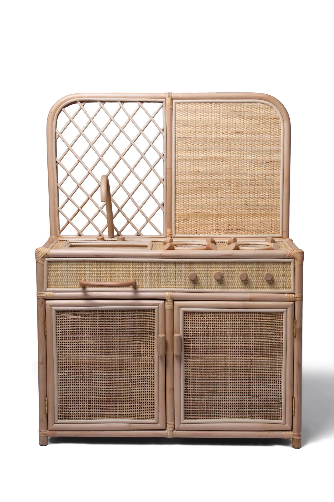 Rattan Kids Play Kitchen - In STOCK! | Auden & Avery