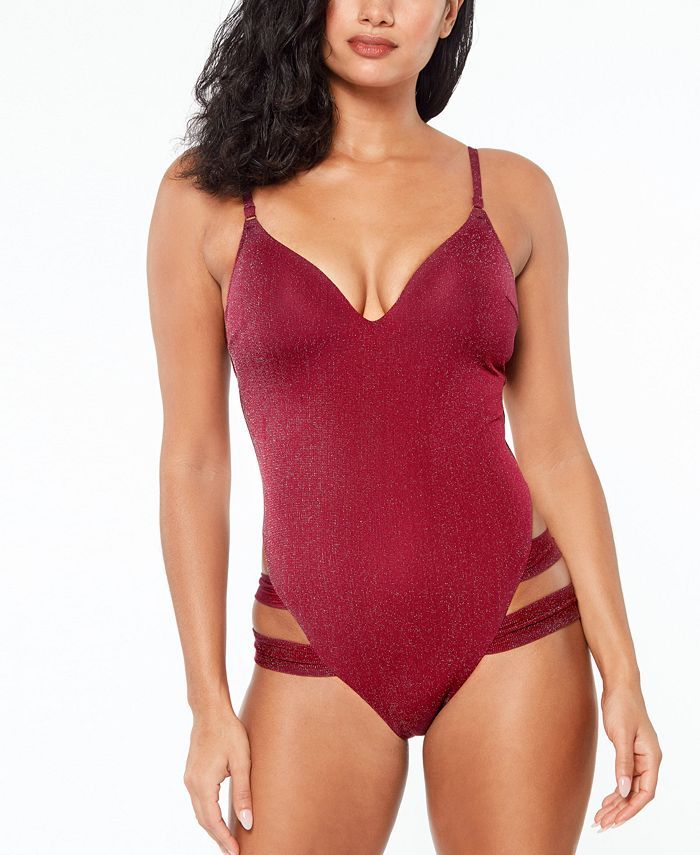 Shimmer Strappy-Leg One-Piece Swimsuit, Created for Macy's | Macys (US)