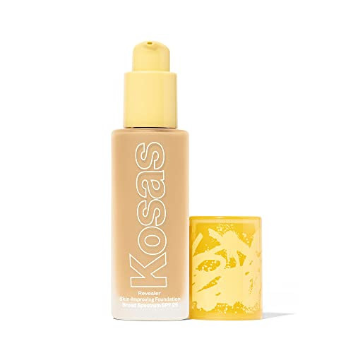 Kosas Revealer Liquid Foundation SPF 25 – Medium Buildable Coverage, Hydrating Natural Glow Finish, Light Neutral Warm 170 | Amazon (US)