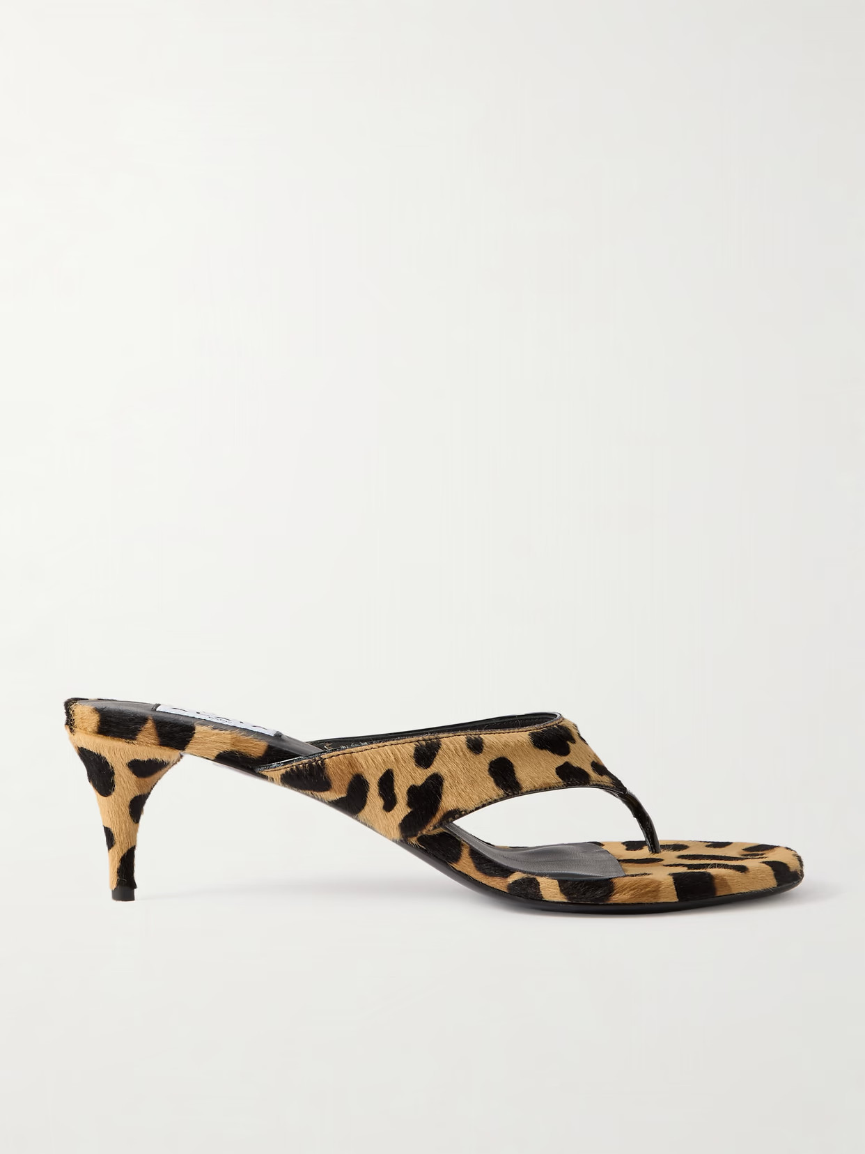 Alaïa - Tong 55 Leopard-print Calf Hair Sandals - Animal print | NET-A-PORTER (US)