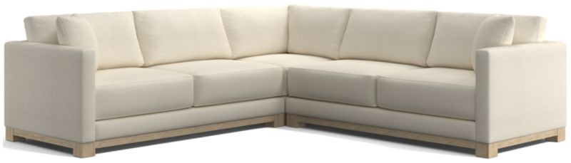 Gather Wood Base 3-Piece L-Shaped Sectional Sofa | Crate & Barrel | Crate & Barrel