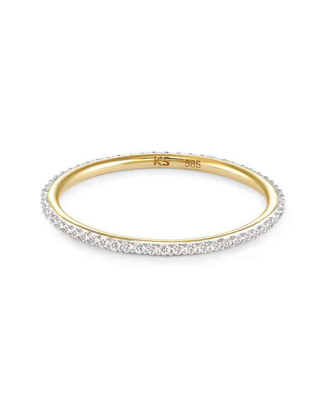 Angelina 14k Yellow Gold Band Ring in White Diamond | Kendra Scott | Kendra Scott
