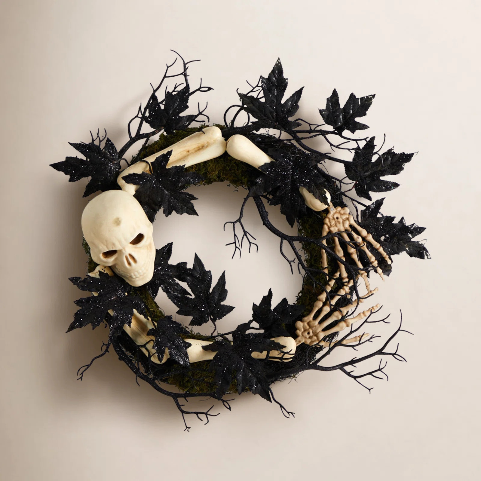 Skull and Bone 24" Wreath | Birch Lane