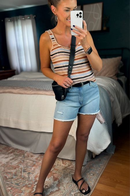 Casual summer outfit idea. 
Tank, small
Shorts, tts 

#LTKSeasonal #LTKStyleTip