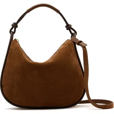 Reiss Aurelie Suede Baguette Bag in Tan at Nordstrom | Nordstrom