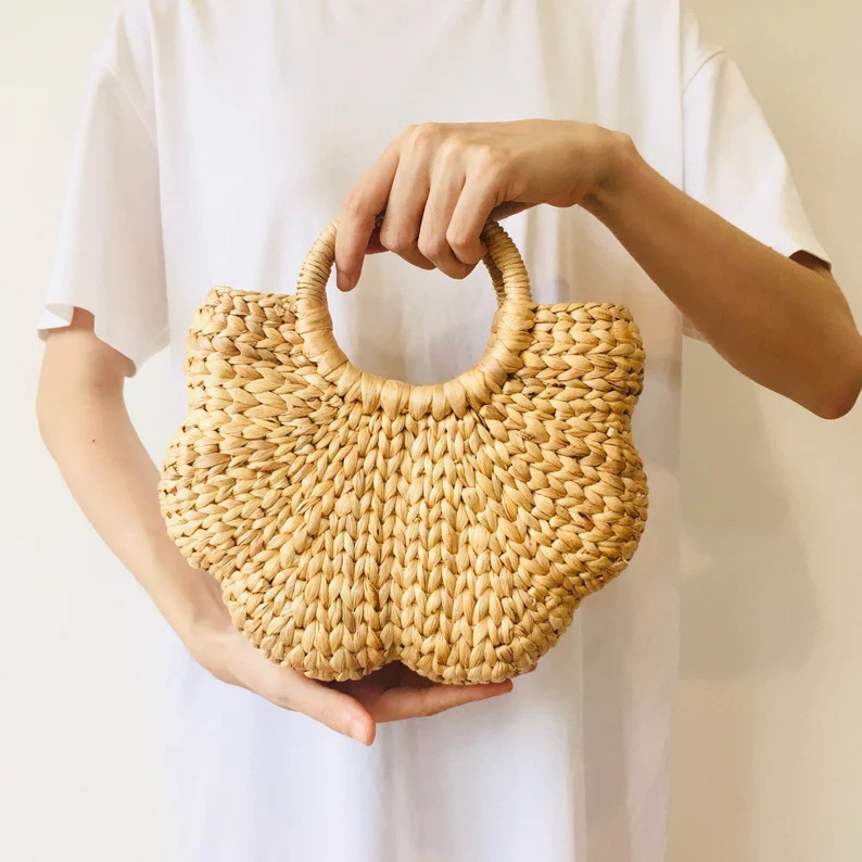 Fleur de mer  Sac en paille femme tressée sac de plage sac | Etsy | Etsy (FR)