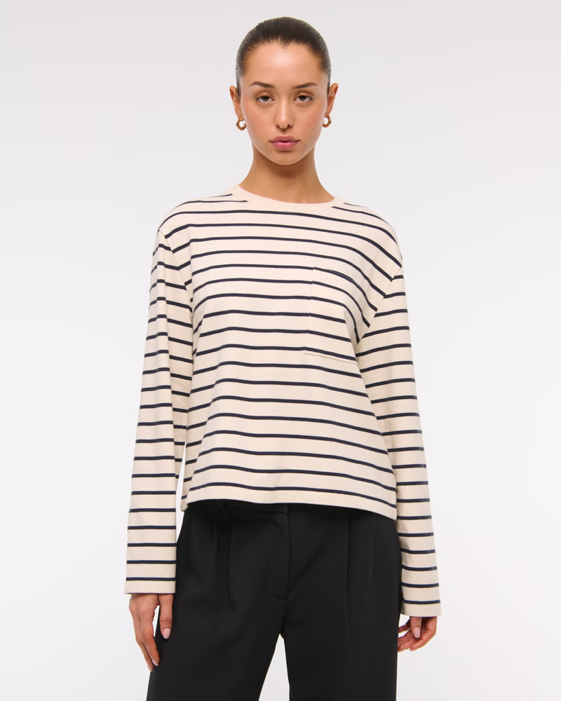 Women's Long-Sleeve Jersey Easy Tee | Women's New Arrivals | Abercrombie.com | Abercrombie & Fitch (US)