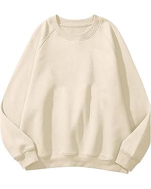BAIGRAM Womens Oversized Crew Neck Sweatshirt Casual Y2K Hoodie Fall Winter Outfits 2023 Trendy F... | Amazon (US)