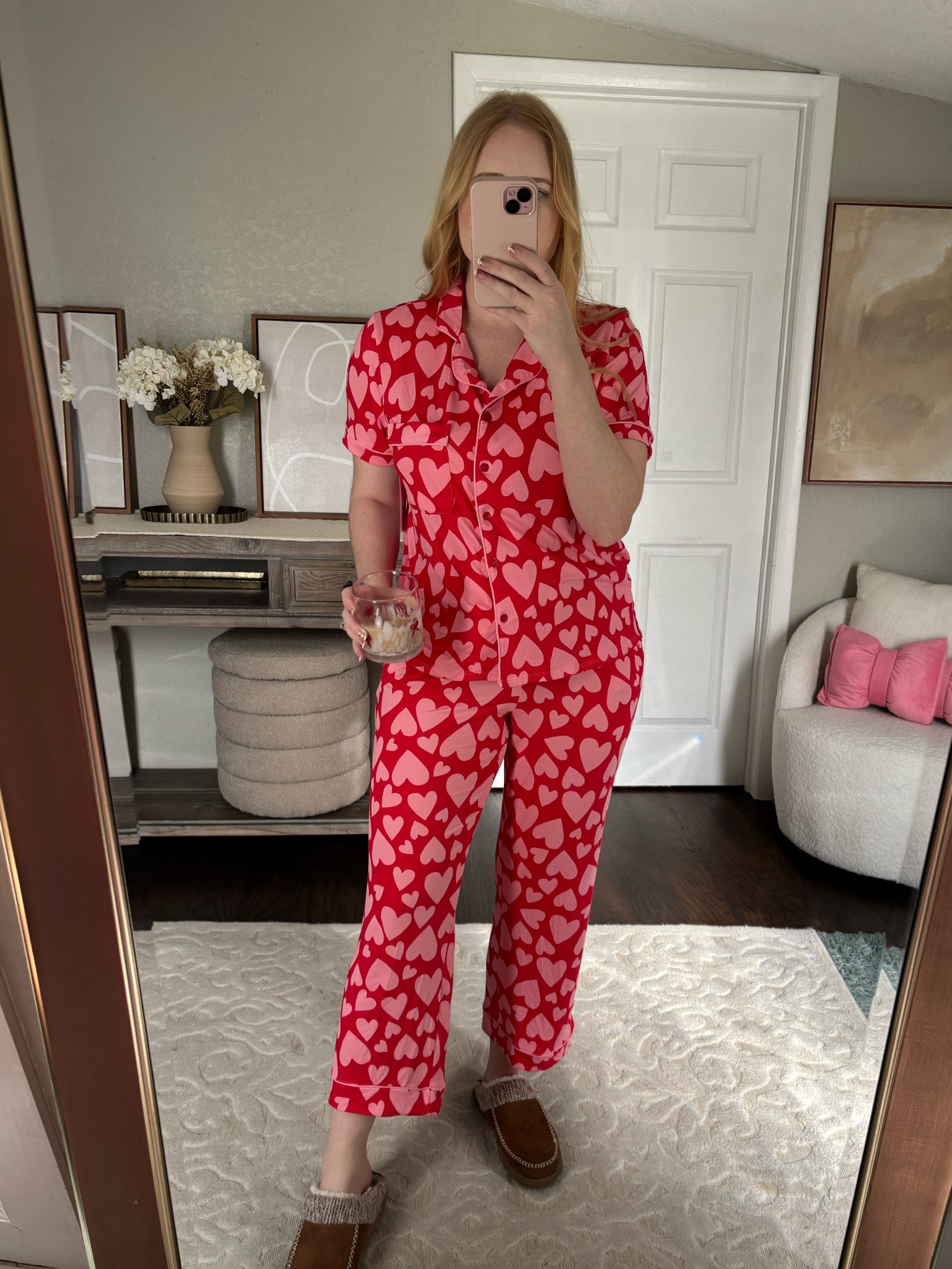 Heart pajamas from joyspun at Walmart, sooo soft and cozy!! Wearing a : size medium 

#LTKHome #LTKFindsUnder50 #LTKMidsize