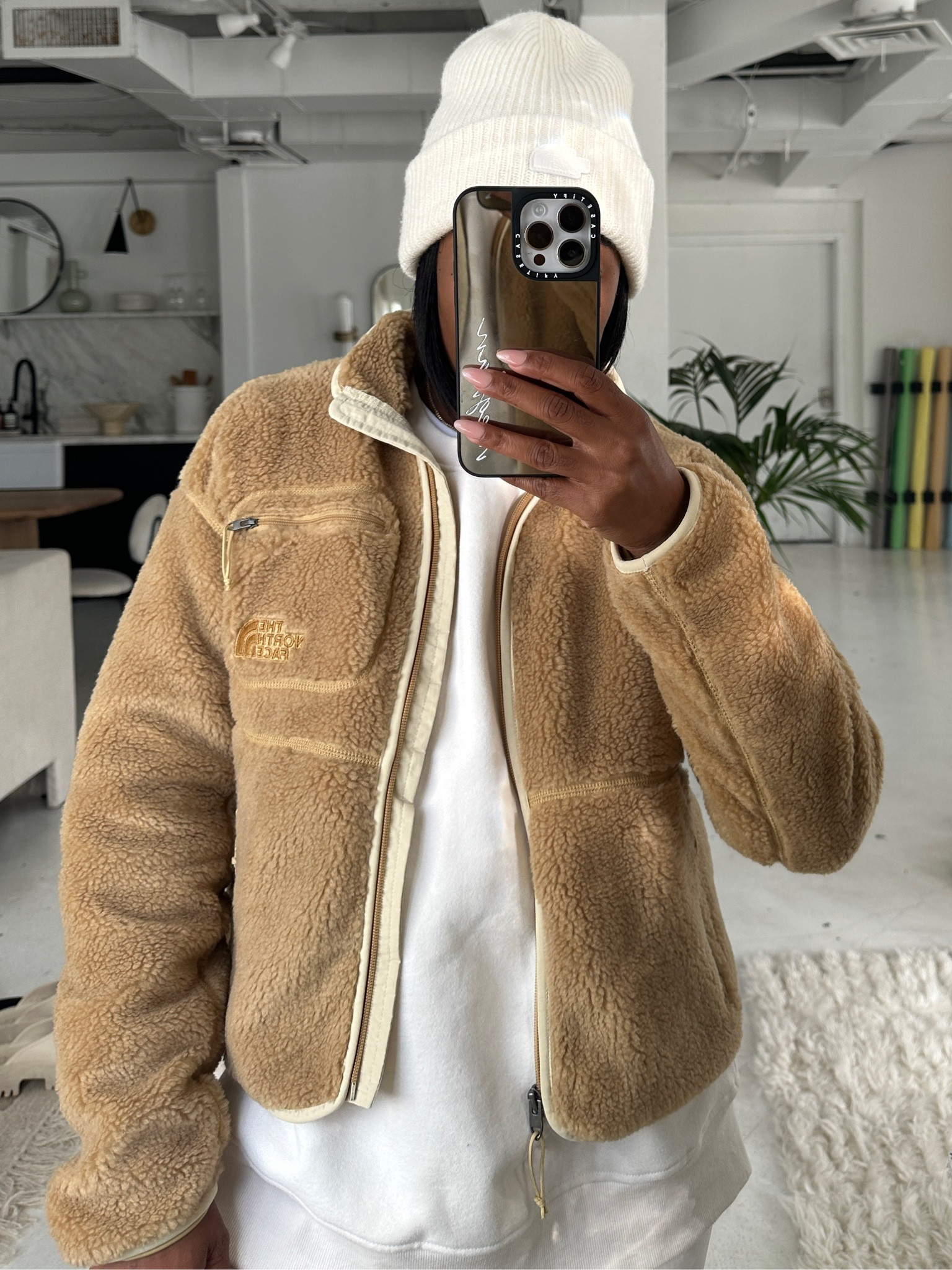 North face ski gear - camel zip up jacket, beanie, ski pants 

#LTKstyletip #LTKSeasonal #LTKtravel