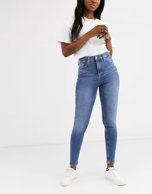 Topshop Jamie skinny jeans in mid wash | ASOS (Global)