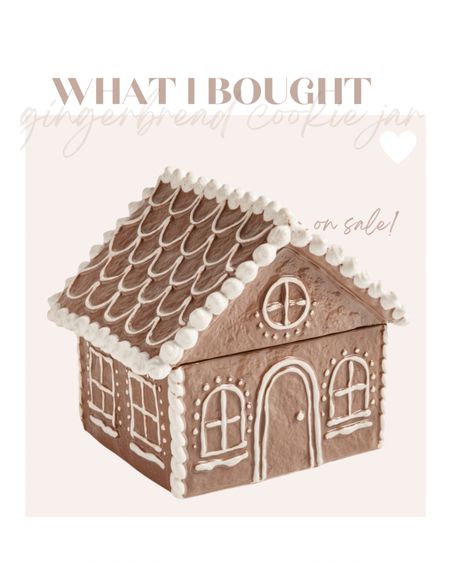 I’ve had my eye on this gingerbread house cookie jar and was so happy to see it on sale!!!🤎🤍

pottery barn, kitchen finds, holiday decor, sale finds, gifts for the hostess 

#LTKHoliday #LTKhome #LTKsalealert