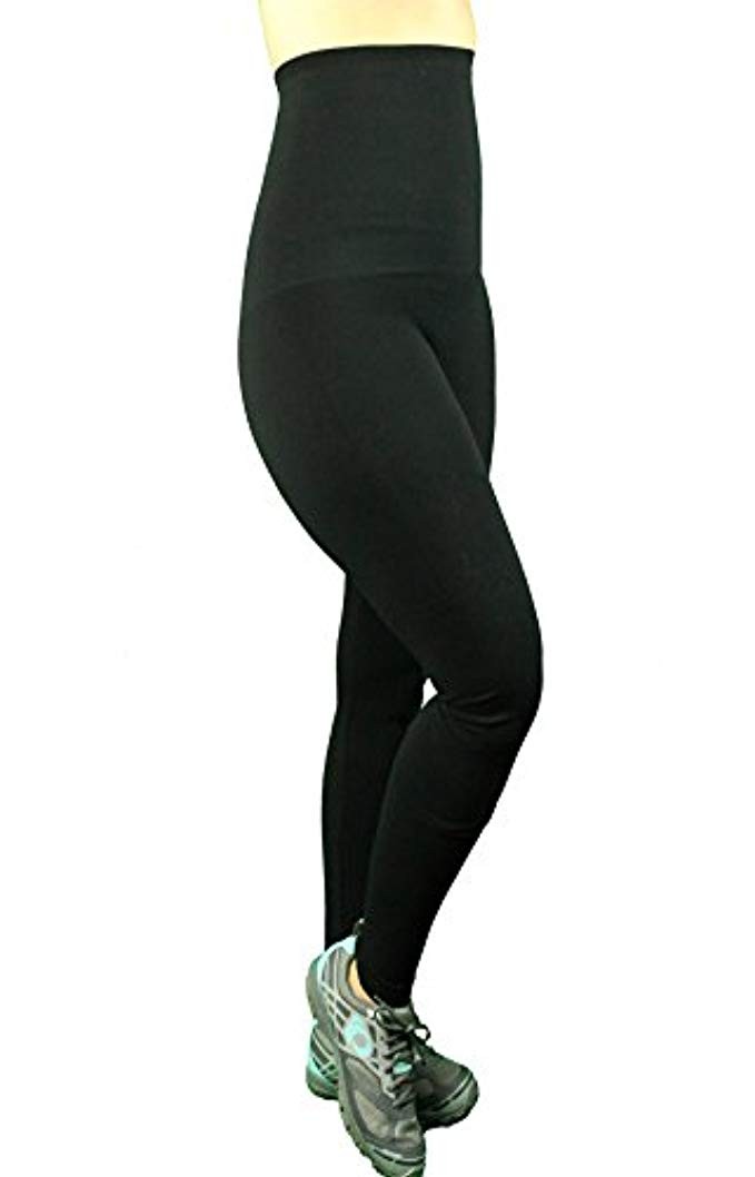 Mothers Essentials Postpartum High Waist Tummy Compression Control Slimming Leggings | Amazon (US)