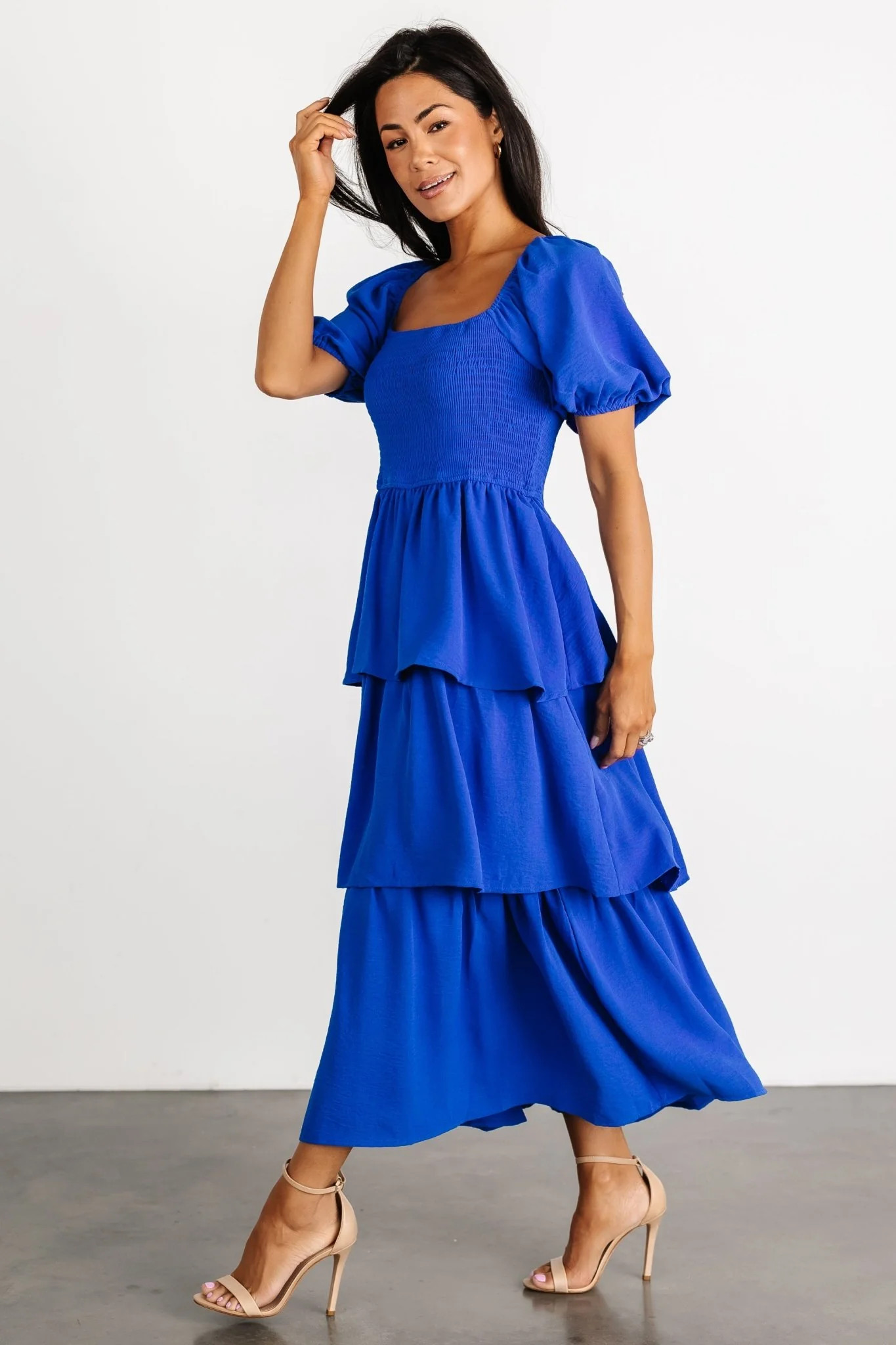 Ashbourne Tiered Dress | Cobalt | Baltic Born