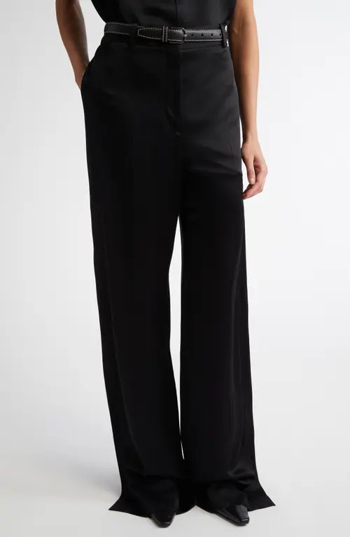 TOTEME Slit Cuff Trousers in Black at Nordstrom, Size 30 | Nordstrom