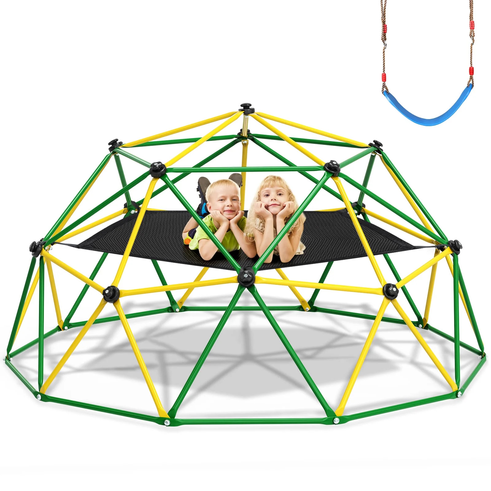 GIKPAL 4-in-1 Jungle Gym,120" Dome Climber with Hammock &Swing for Kids Outdoor Play Equipment, S... | Walmart (US)
