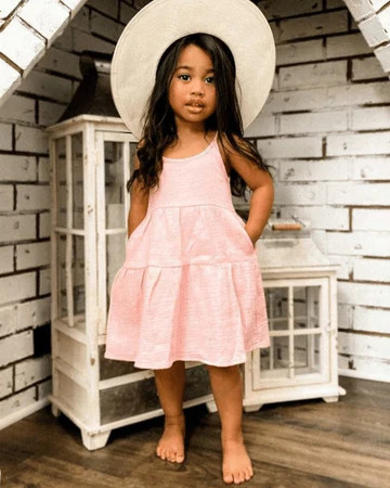 Jessica Layered Sun Dress - Peony Pink | Bailey's Blossoms