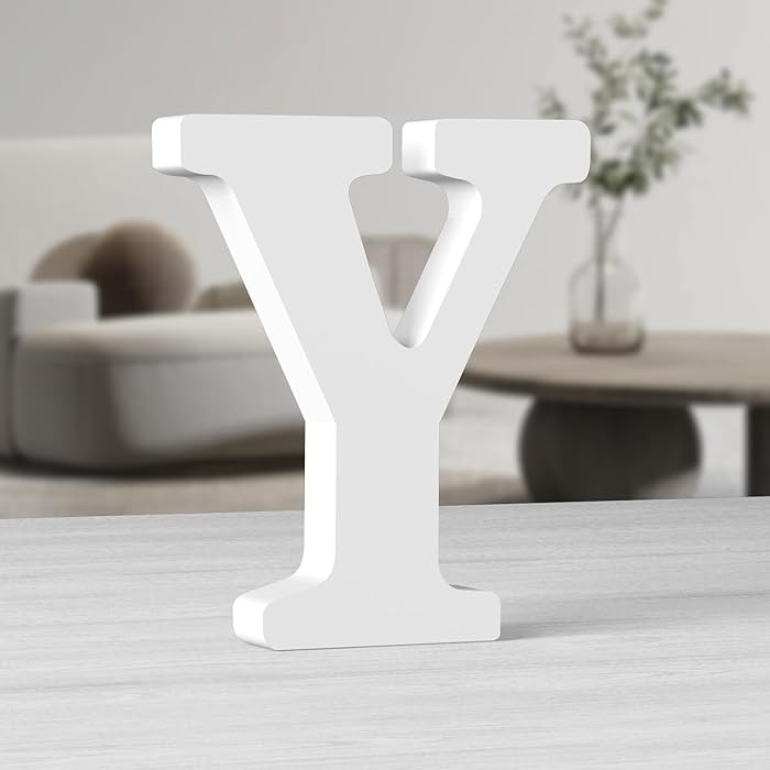 AOCEAN 10 Inch White Big Wood Letters, Unfinished Wooden Letters for Wall Decor Decorative Standi... | Amazon (US)