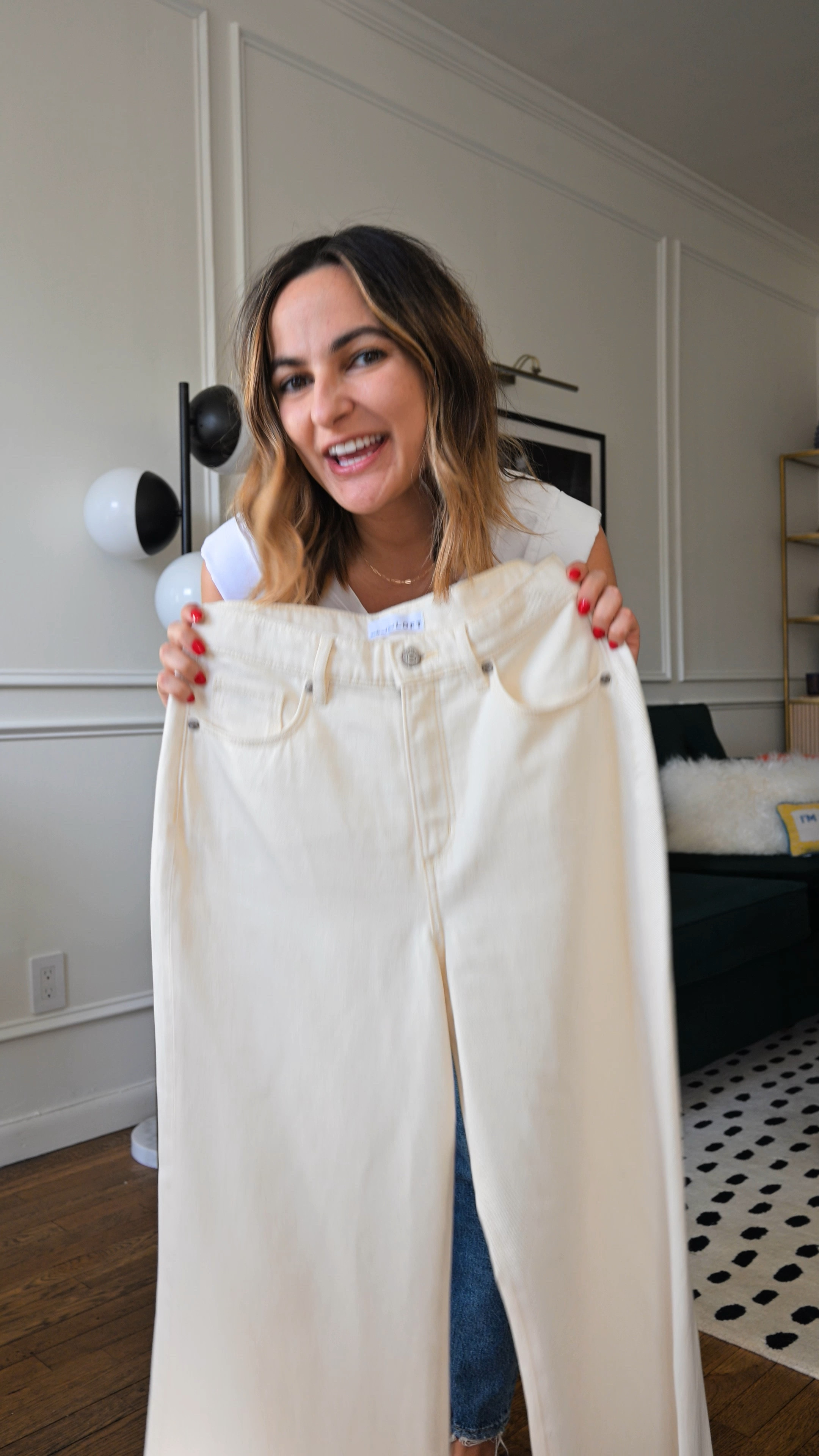 Ecru jeans - a spring closet staple 🤍 Here are three ways to style them for the new season:
 
1. Add a tweed jacket and ballet flats for a classic elevated look
2. Try a boxy cropped shirt with sneakers for an of-the-moment casual vibe
3. Throw a light jacket over a striped tank for chilly spring days or nights
 
These Loft jeans are under $100 and the perfect loose but not-too baggy fit.

If between sizes, take the size up. 

#LTKstyletip #LTKfindsunder100 #LTKVideo