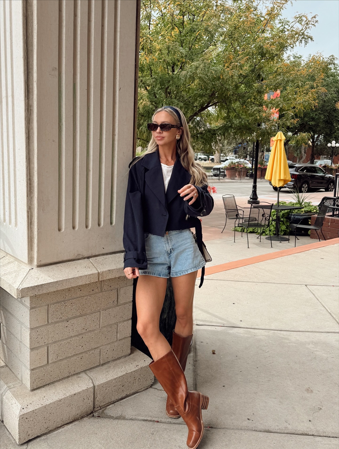 Cropped trench coats for early fall 🤎🍂

Jacket: @vici