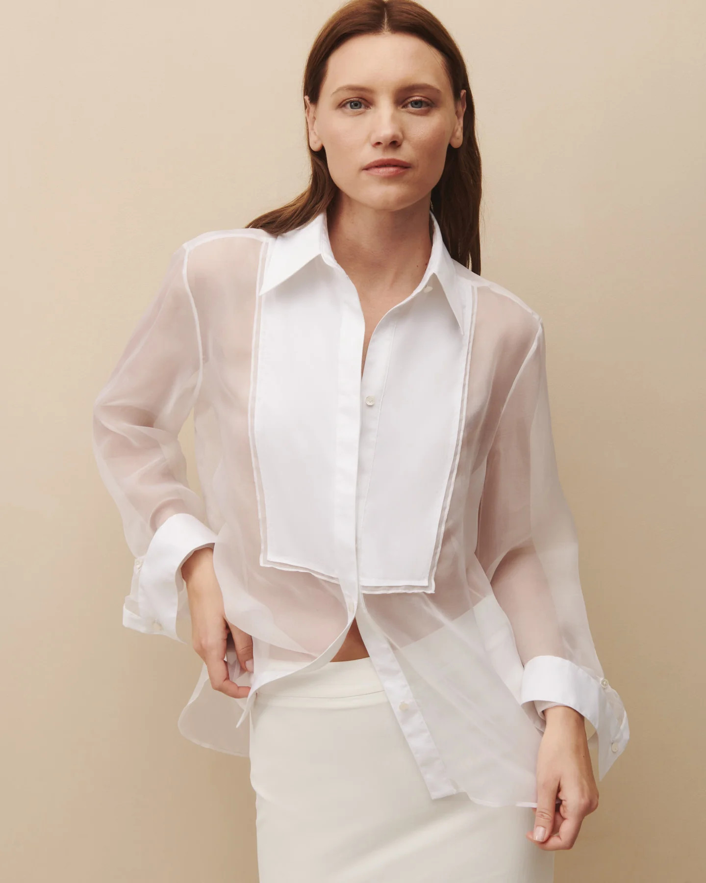 Then Again shirt in silk organza | TWP