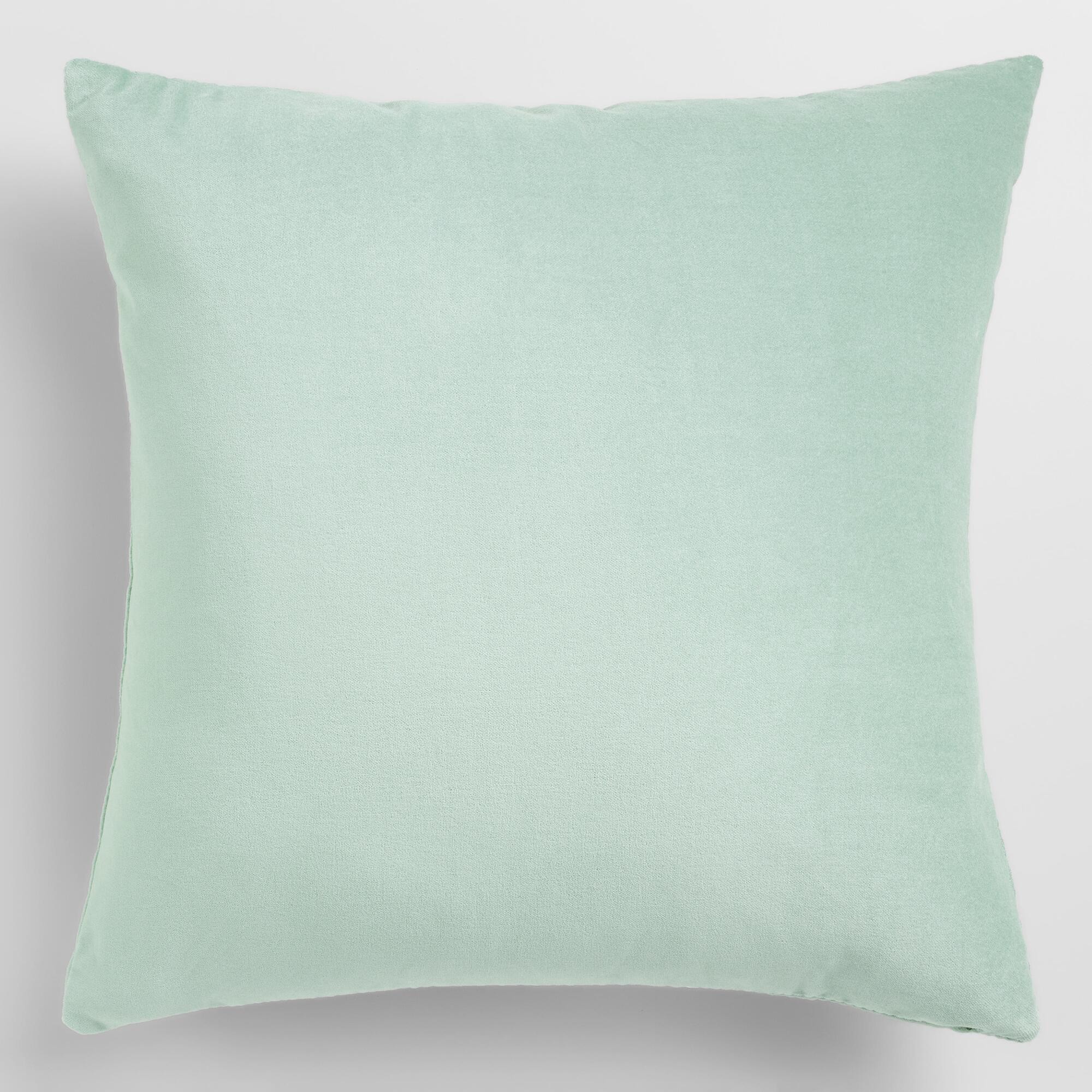 Ocean Blue Velvet Throw Pillow | World Market