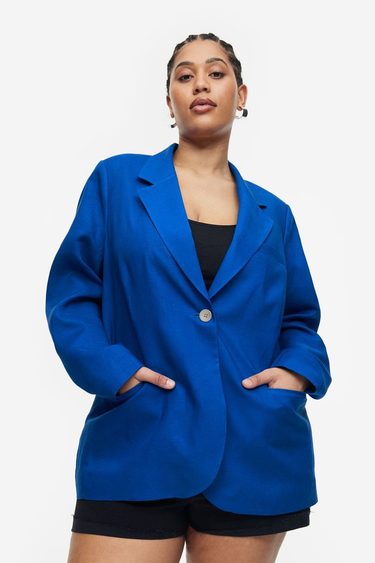 Single-breasted Linen-blend Jacket | H&M (US + CA)