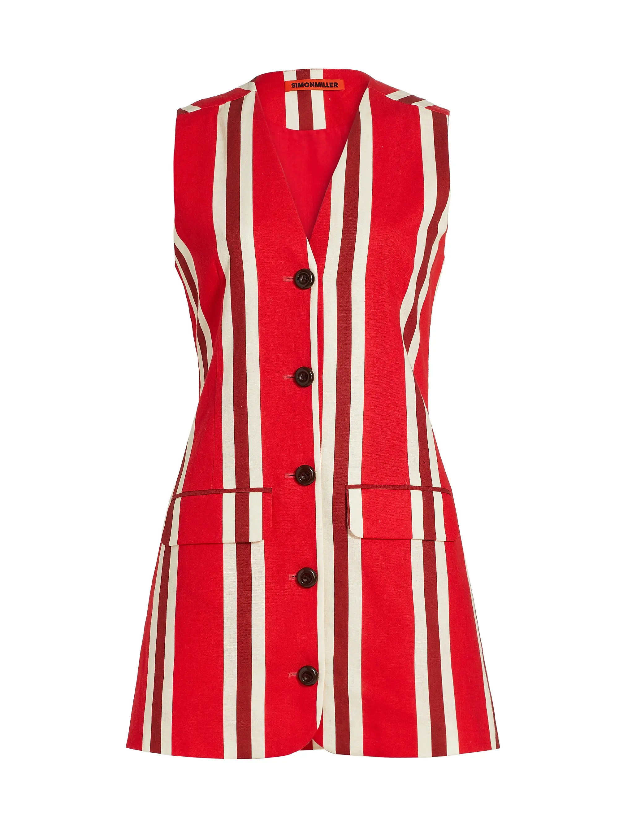 Carob Striped Minidress | Saks Fifth Avenue