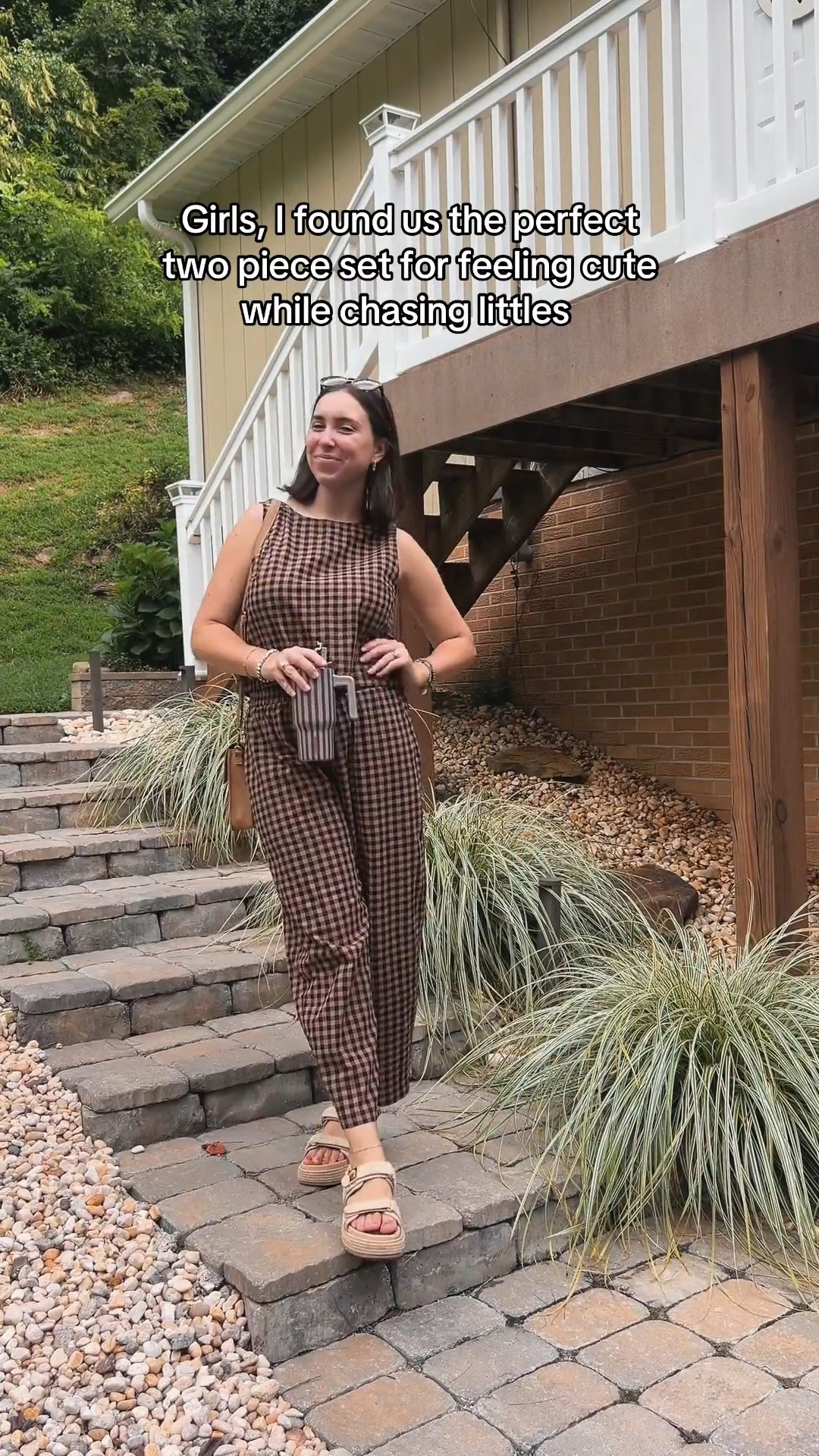 Gingham two piece set from Amazon under $40! So cute and perfect for chasing littles + transitioning from Summer 👉🏻 Fall 🤎🤎

#LTKootd #LTKmomlife #LTKTall