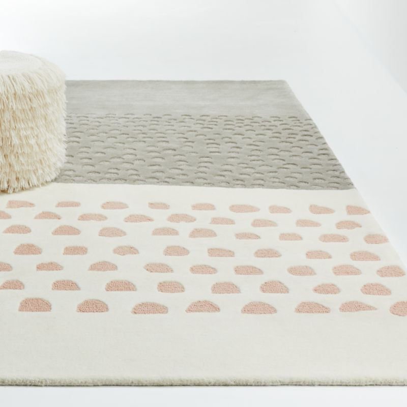 Textured Two-Tone Abstract Rug | Crate & Kids | Crate & Barrel
