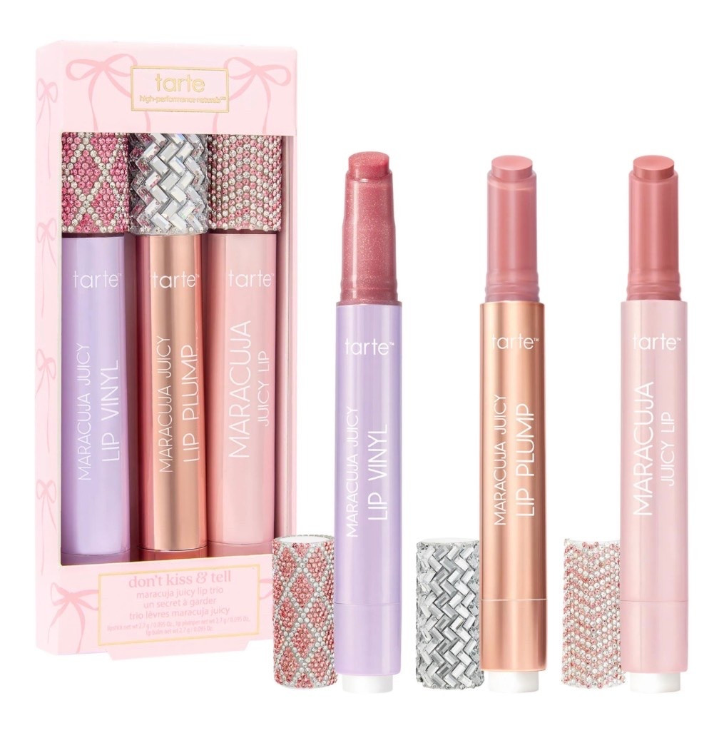 Sephora has the brand new tarte Don’t Kiss & Tell Maracuja Juicy Lip Gloss Set is now available at Sephora! The entire gorgeous set with bedazzled tops is only $30, which is an excellent price, as one of these alone is $24! Ships free as well if you log into your Sephora account or create a free account. Expected to sell out, as the included shades are so easy to wear!

#LTKSeasonal #LTKHome #LTKBeauty
