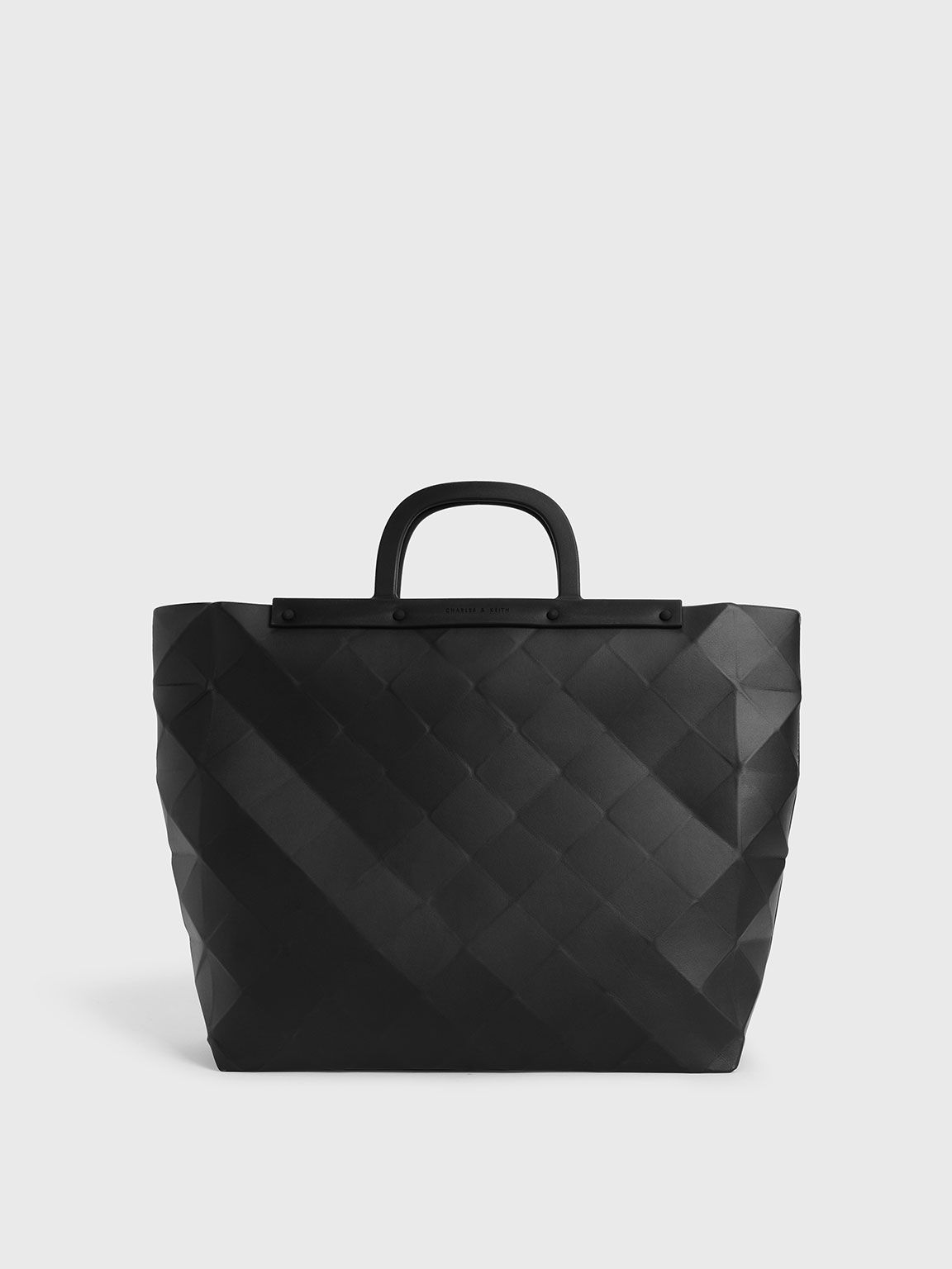Double Handle Large Geometric Tote
- Black | CHARLES & KEITH (US)
