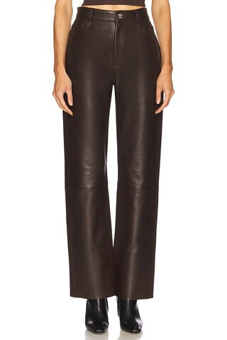 Cassie Super High Rise Straight in Onyx | Revolve Clothing (Global)