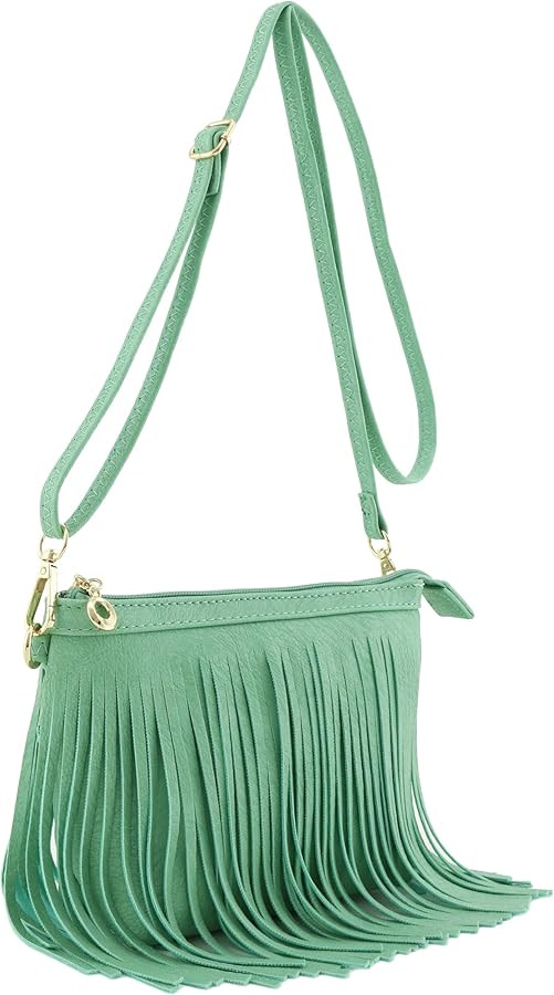 FashionPuzzle Small Fringe Crossbody Bag with Wrist Strap | Amazon (US)
