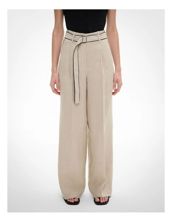 WitcheryBelt Detail Linen Pants in Sand | Myer