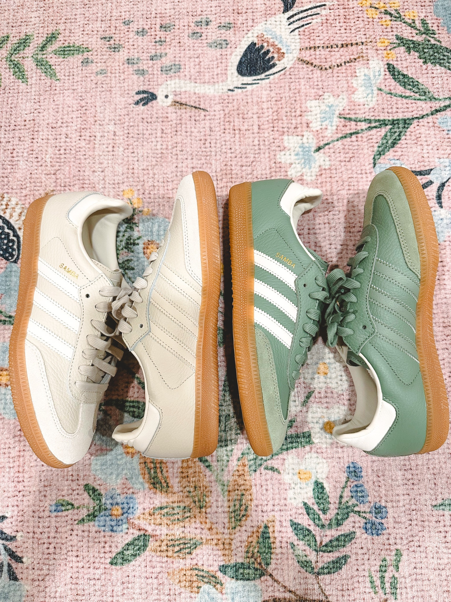 Adidas samba sneakers in beige and olive are perfect for spring! I wear a 7.5 and sized down to a 7 


#LTKShoeCrush #LTKStyleTip #LTKSeasonal