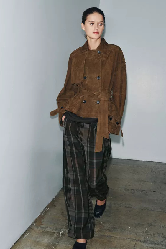 SHORT SUEDE LEATHER TRENCH COAT ZW COLLECTION LIMITED EDITION | Zara UK